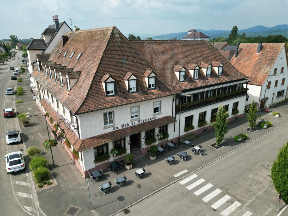 Hotel Au Nid De Cigognes Ostheim Exterior foto