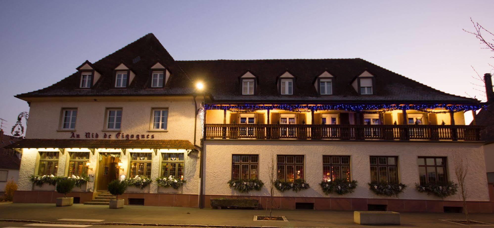 Hotel Au Nid De Cigognes Ostheim Exterior foto